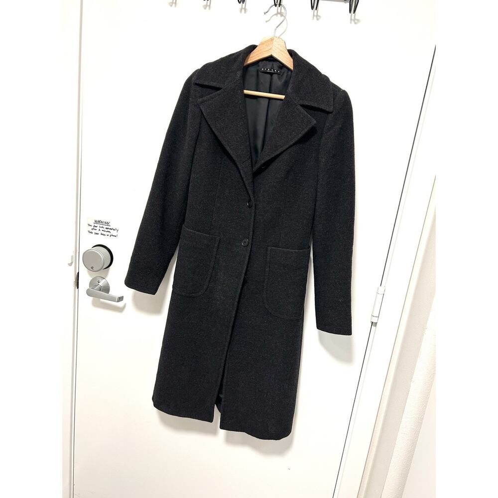 Vintage Sisley Womens Made In Italy Wool Coat Lined XS 38
